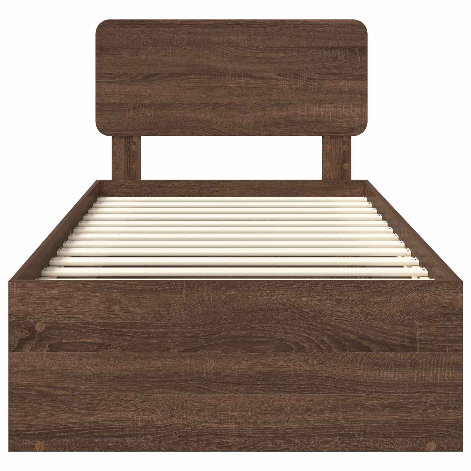 Struttura del letto Rovere Marrone 90 x 190 cm Pino massello | homemem39