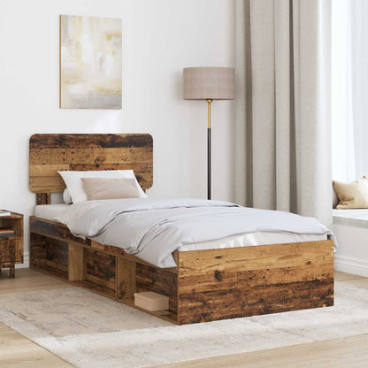 Struttura del letto Legno vecchio 90 x 190 cm Pino massello | homemem39
