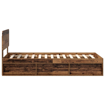 Struttura del letto Legno vecchio 90 x 190 cm Pino massello | homemem39