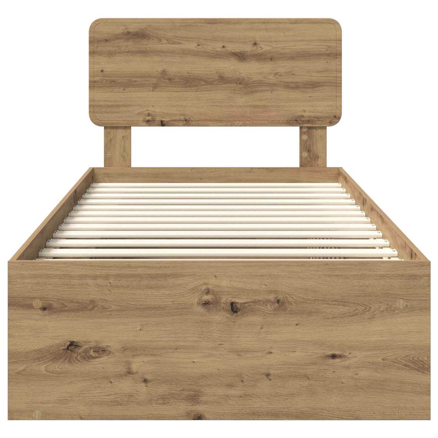Struttura del letto con testiera Rovere Artigianale 90 x 190 cm | homemem39