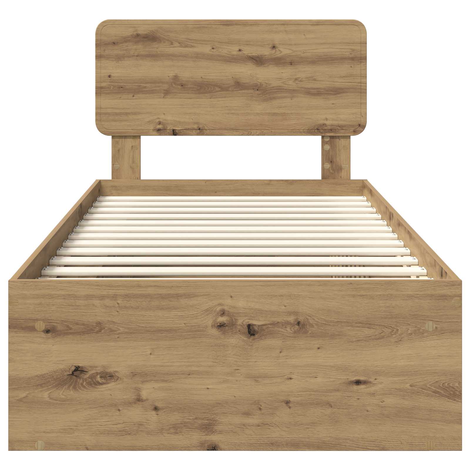 Struttura del letto con testiera Rovere Artigianale 90 x 190 cm | homemem39