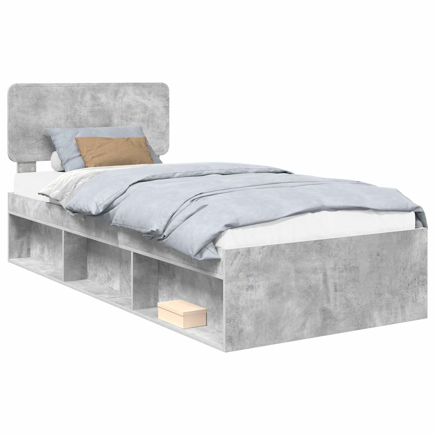 Struttura del letto Grigio Concretè 75 x 190 cm Pino massello | homemem39