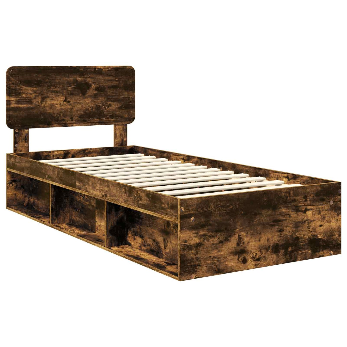 Struttura del letto Rovere fumé 75 x 190 cm Pino massello | homemem39