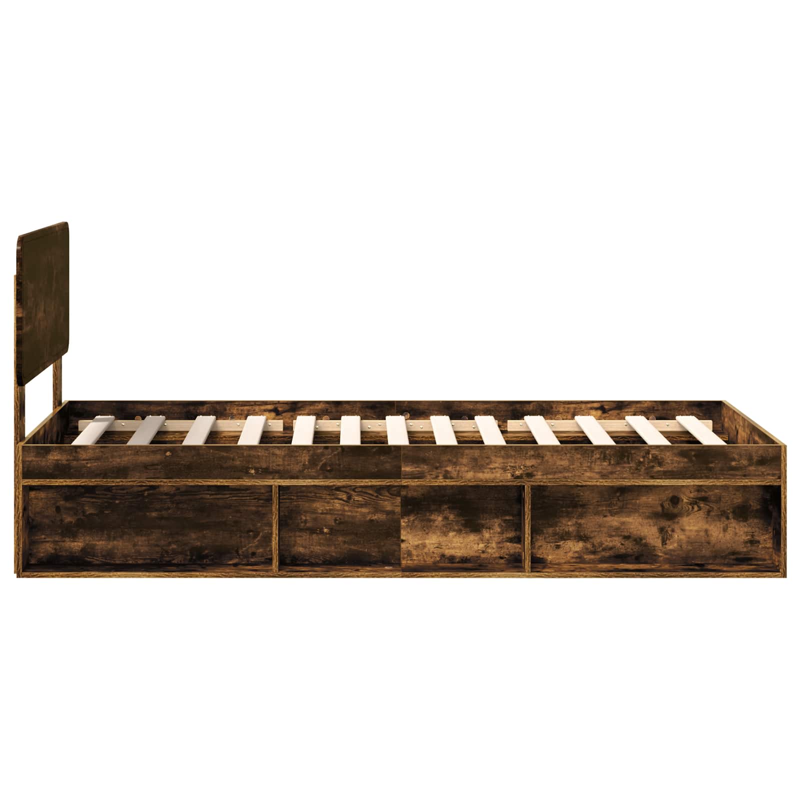 Struttura del letto Rovere fumé 75 x 190 cm Pino massello | homemem39