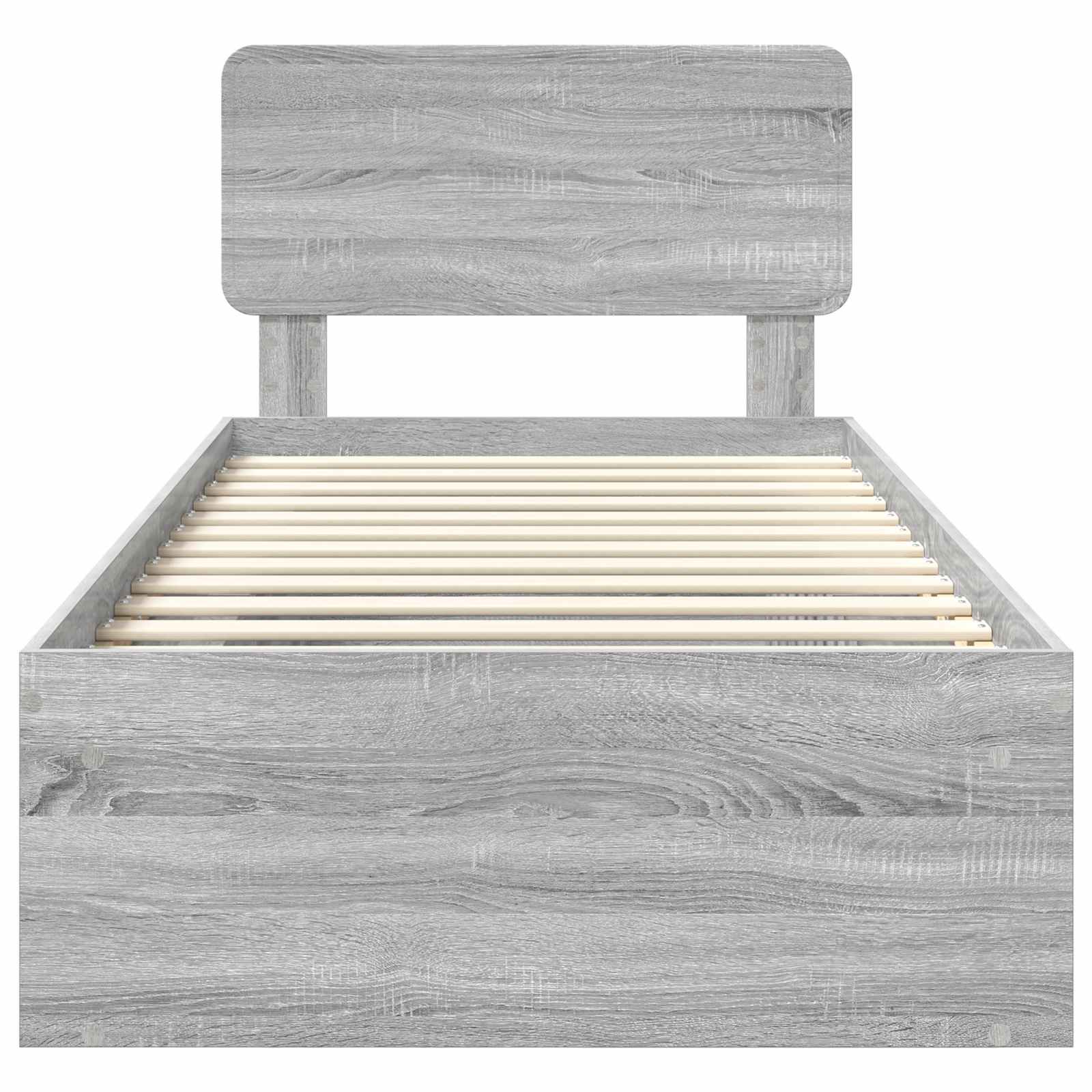 Struttura del letto Grigio Sonoma 75 x 190 cm Pino massello | homemem39
