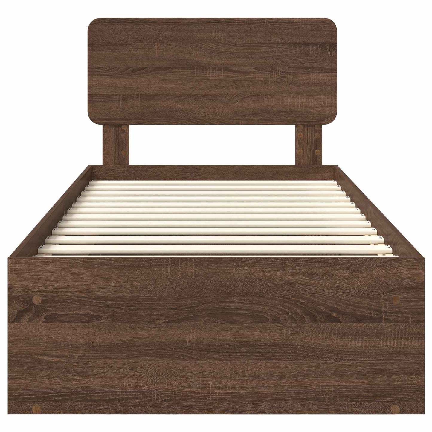 Struttura del letto Rovere Marrone 75 x 190 cm Pino massello | homemem39