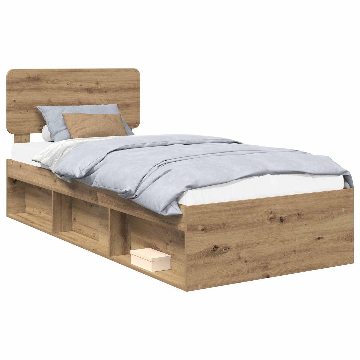 Struttura del letto con testiera Rovere Artigianale 75 x 190 cm | homemem39