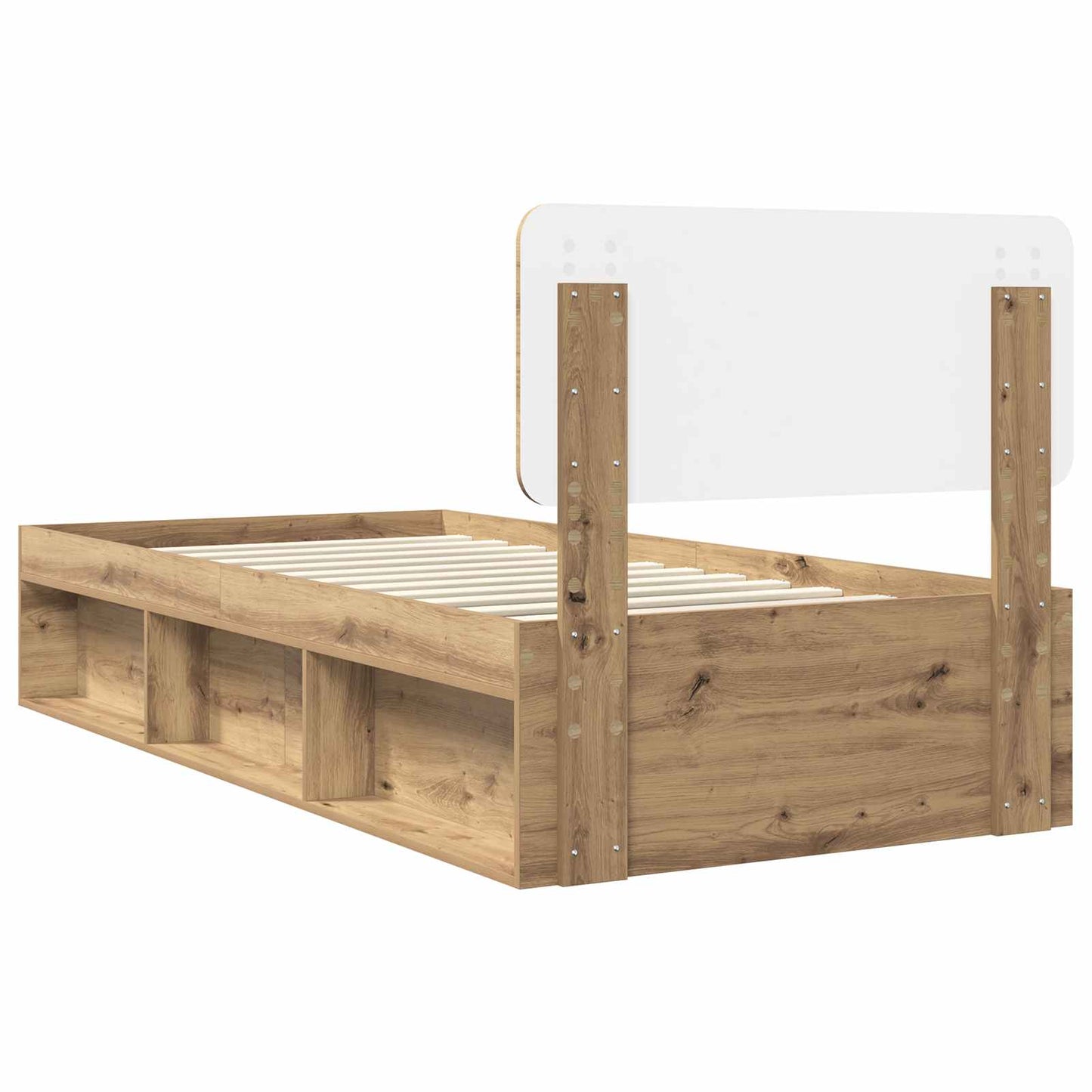 Struttura del letto con testiera Rovere Artigianale 75 x 190 cm | homemem39