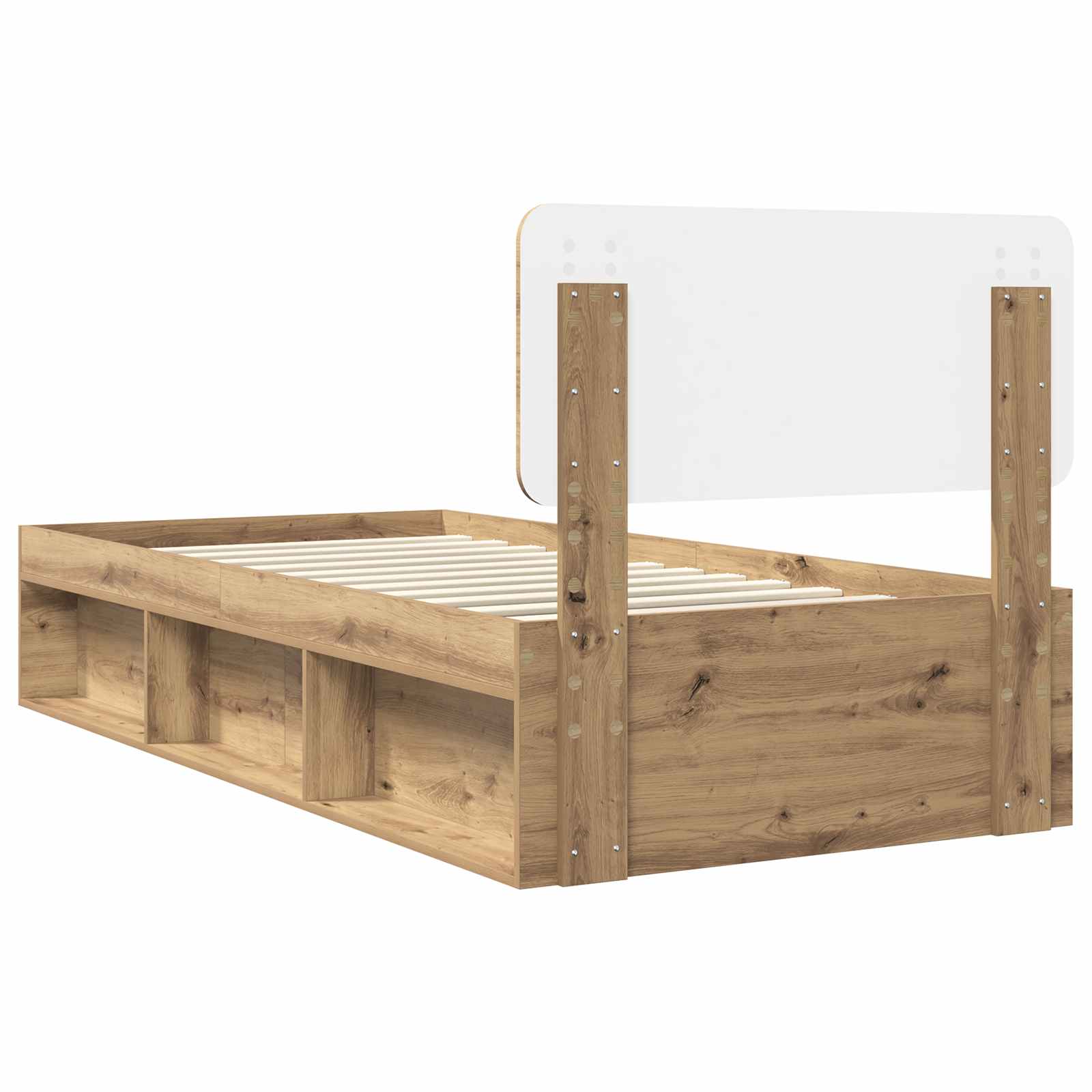Struttura del letto con testiera Rovere Artigianale 75 x 190 cm | homemem39