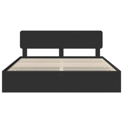 Struttura del letto Nero 200 x 200 cm Legno ingegnerizzato | homemem39