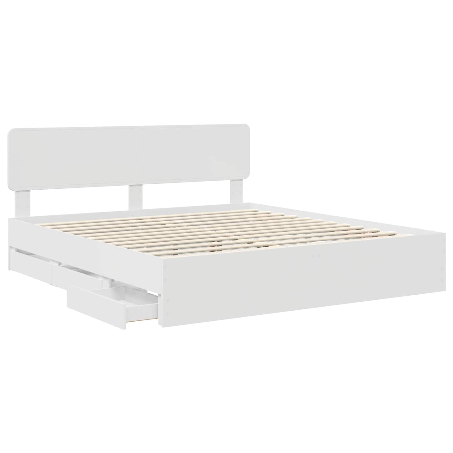 Struttura del letto Bianco 180 x 200 cm Legno ingegnerizzato | homemem39