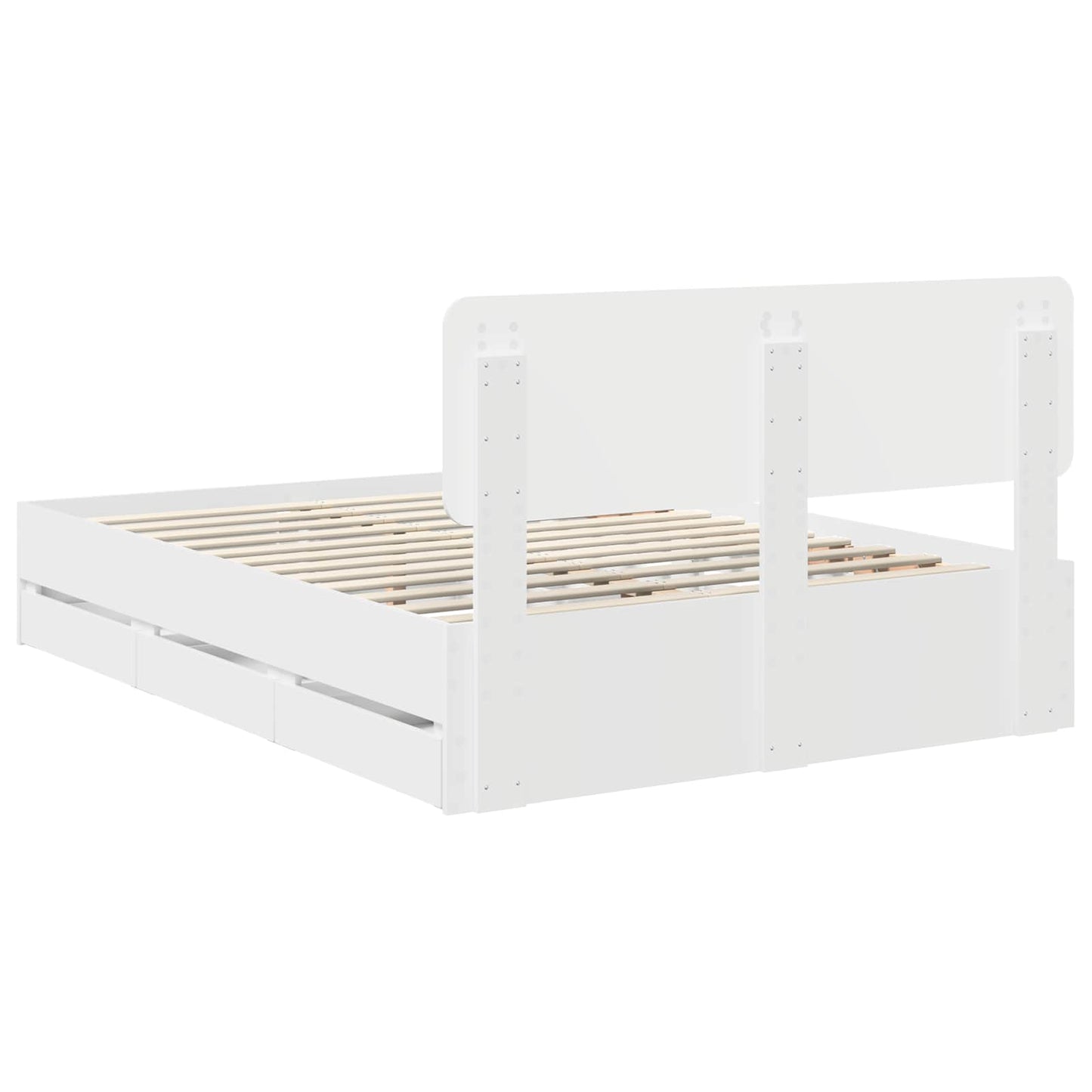 Struttura del letto Bianco 160 x 200 cm Legno ingegnerizzato | homemem39