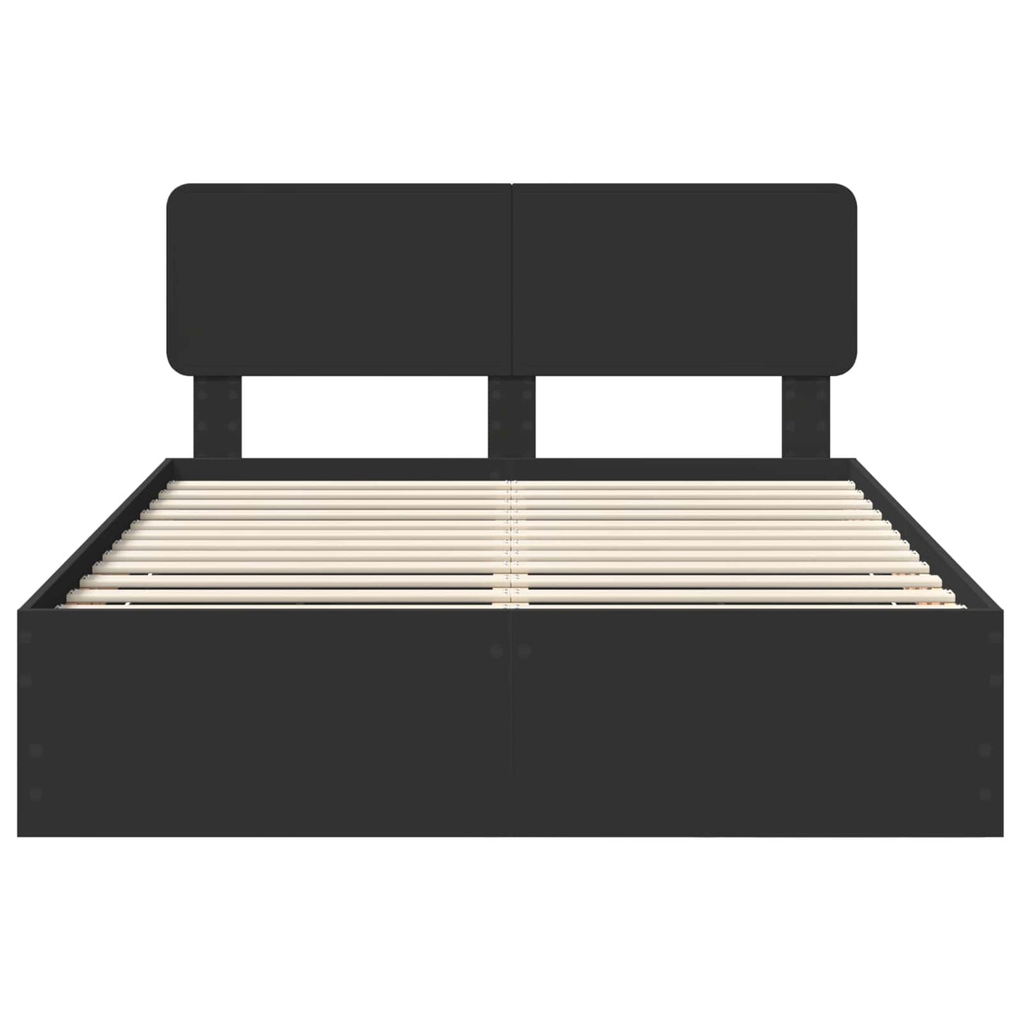 Struttura del letto Nero 140 x 190 cm Legno Ingegnerizzato