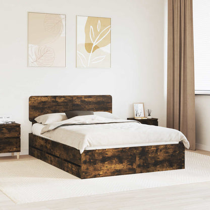 Struttura del letto Quercia Affumicata 140 x 190 cm | homemem39