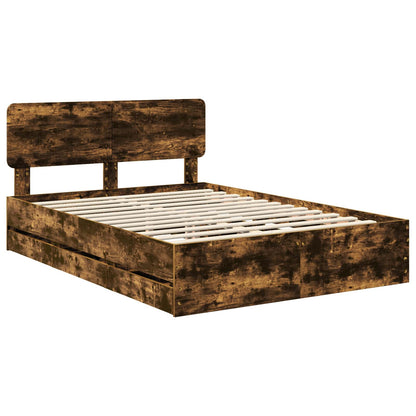 Struttura del letto Quercia Affumicata 140 x 190 cm | homemem39