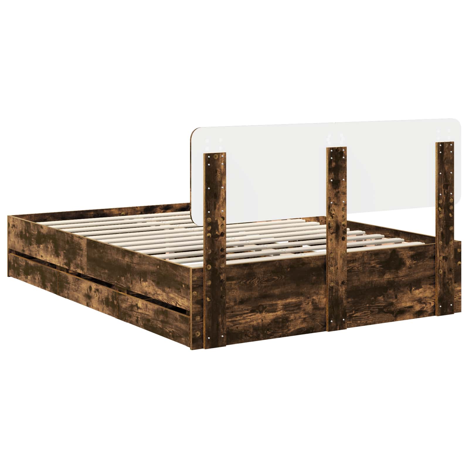 Struttura del letto Quercia Affumicata 140 x 190 cm | homemem39