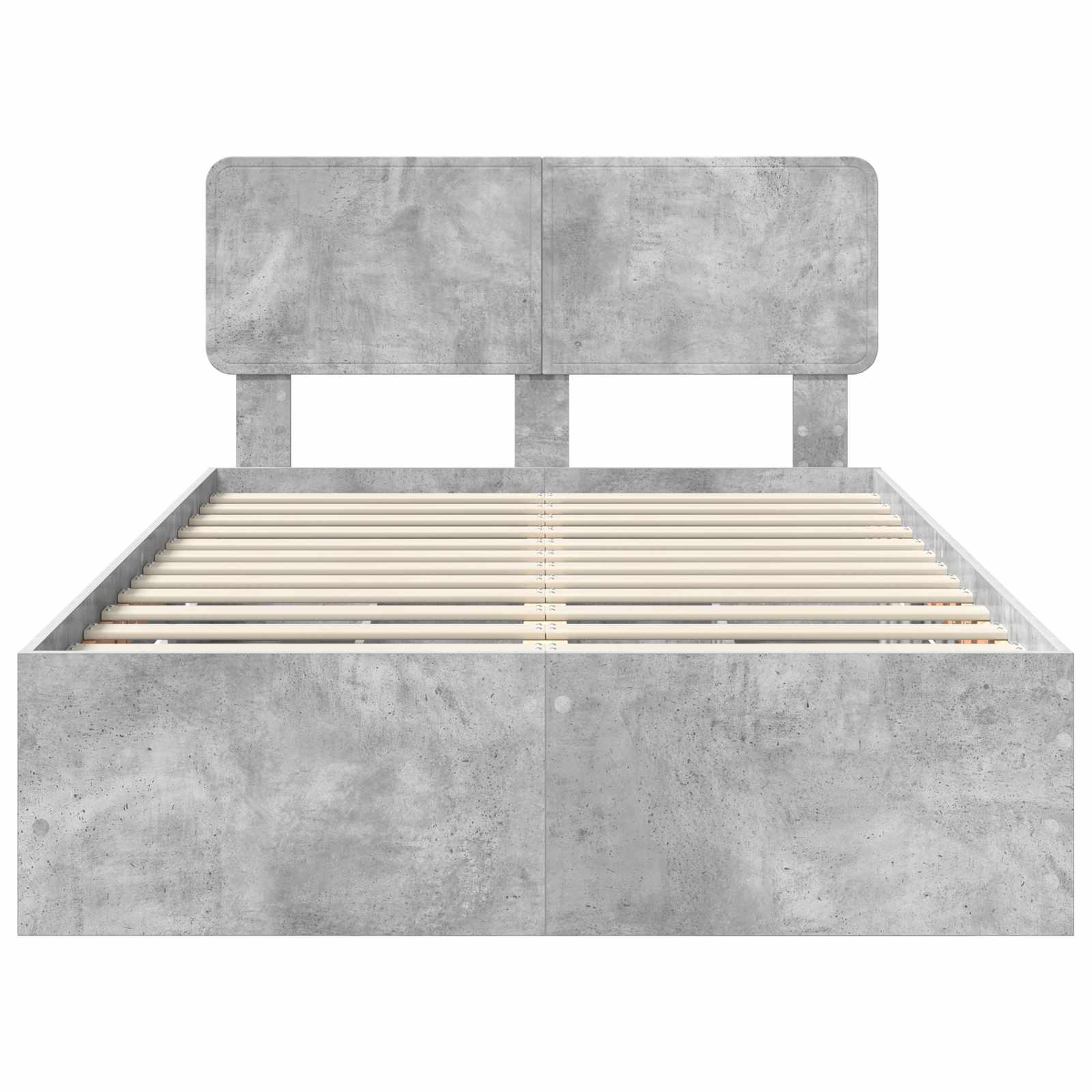 Struttura del letto con cassetto Grigio Cemento 135 x 190 cm | homemem39