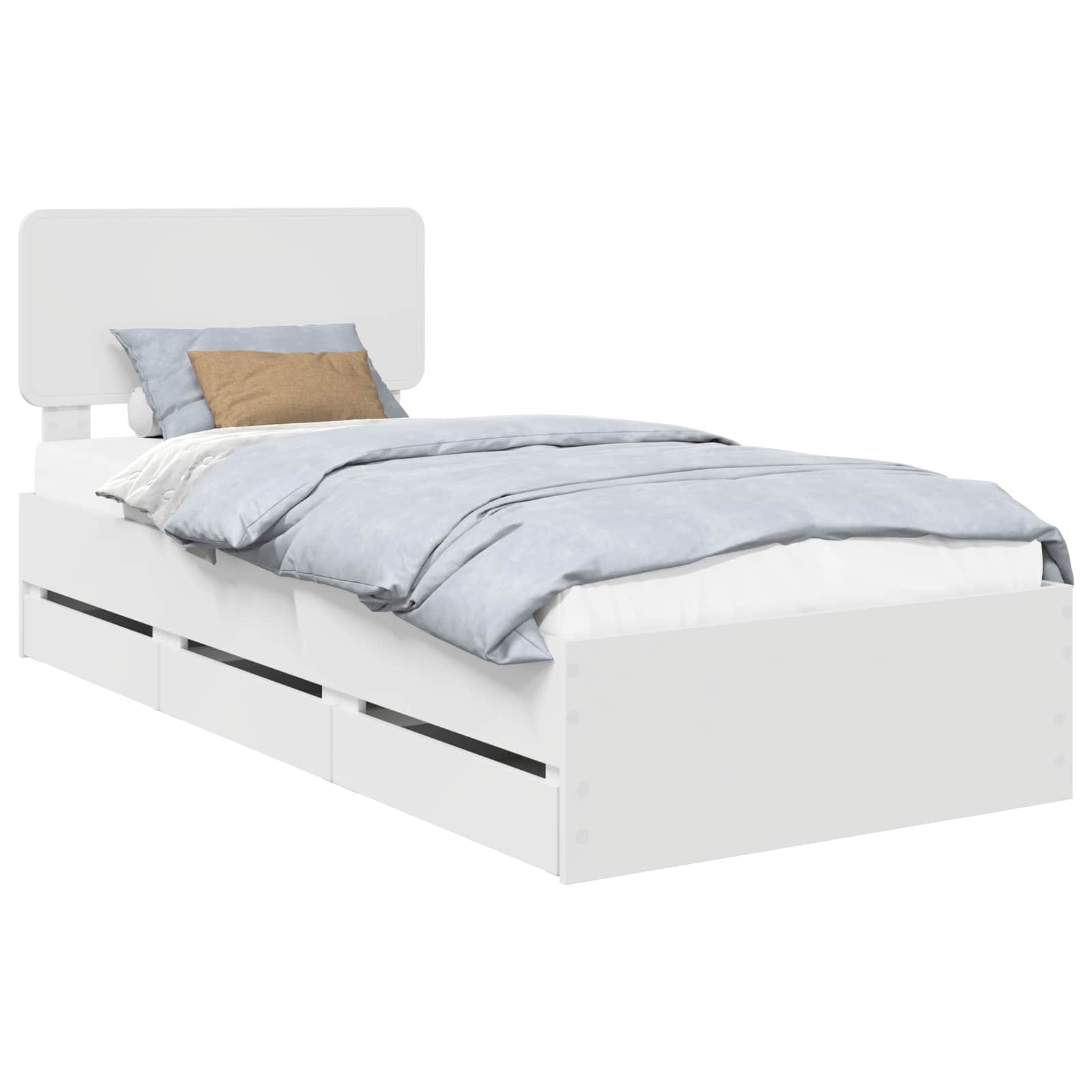 Struttura del letto Bianco 100 x 200 cm Legno ingegnerizzato | homemem39