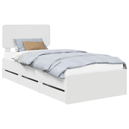 Struttura del letto Bianco 100 x 200 cm Legno ingegnerizzato | homemem39