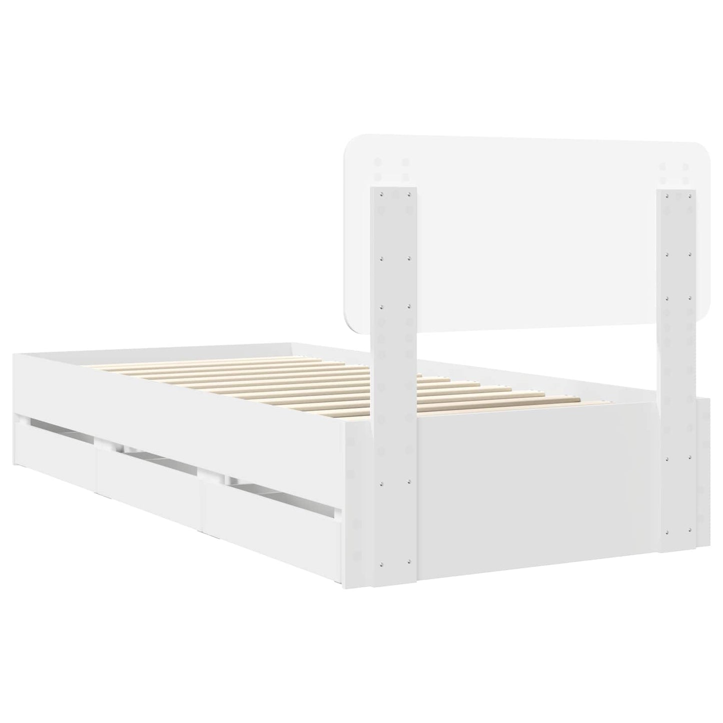 Struttura del letto Bianco 100 x 200 cm Legno ingegnerizzato | homemem39