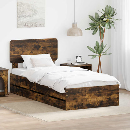 Struttura del letto Quercia Affumicata 100 x 200 cm | homemem39
