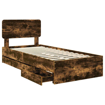 Struttura del letto Quercia Affumicata 100 x 200 cm | homemem39