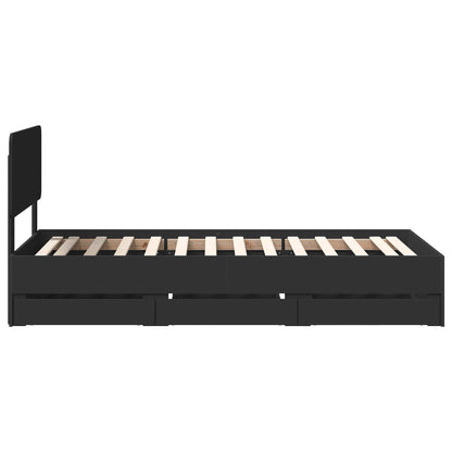 Struttura del letto Nero 90 x 200 cm Legno Ingegnerizzato