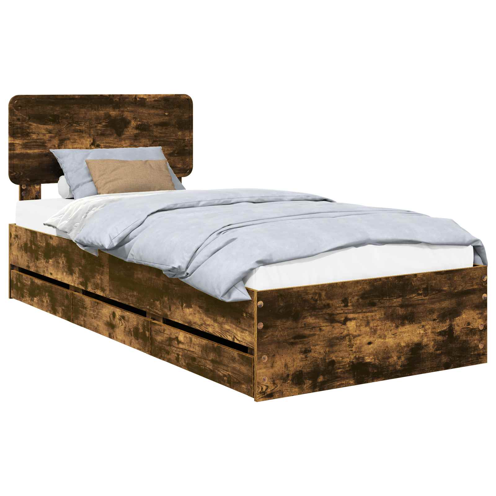 Struttura del letto con cassetto Quercia Affumicata 90 x 190 cm | homemem39