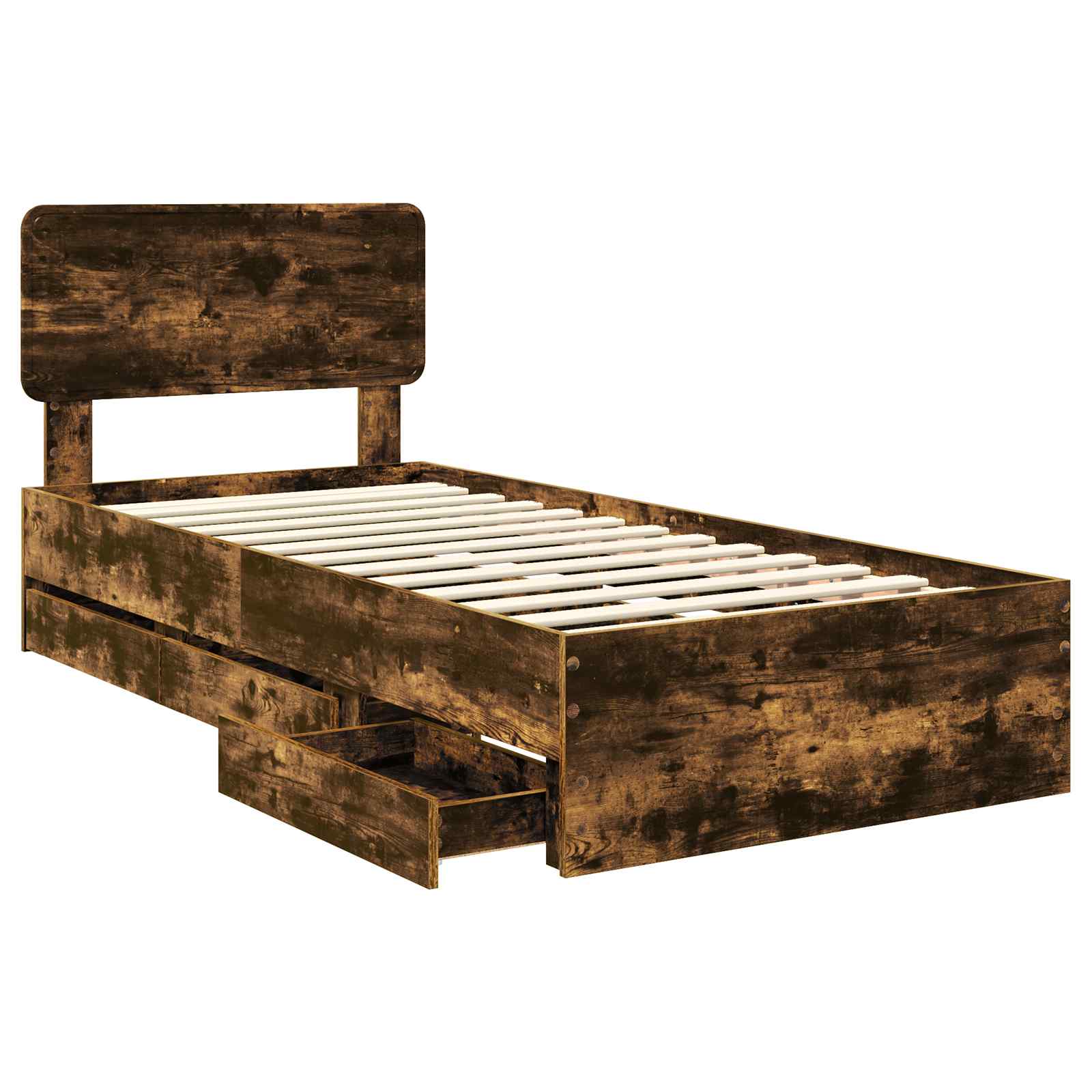 Struttura del letto con cassetto Quercia Affumicata 90 x 190 cm | homemem39