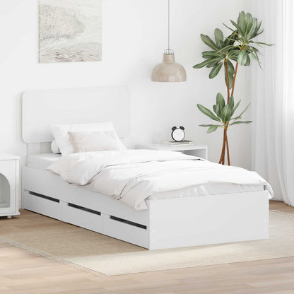 Struttura del letto Bianco 75 x 190 cm Legno Ingegnerizzato