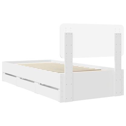 Struttura del letto Bianco 75 x 190 cm Legno ingegnerizzato | homemem39