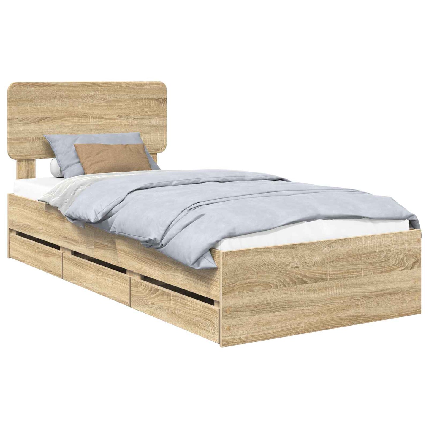 Struttura del letto con cassetto Rovere Sonoma 75 x 190 cm | homemem39