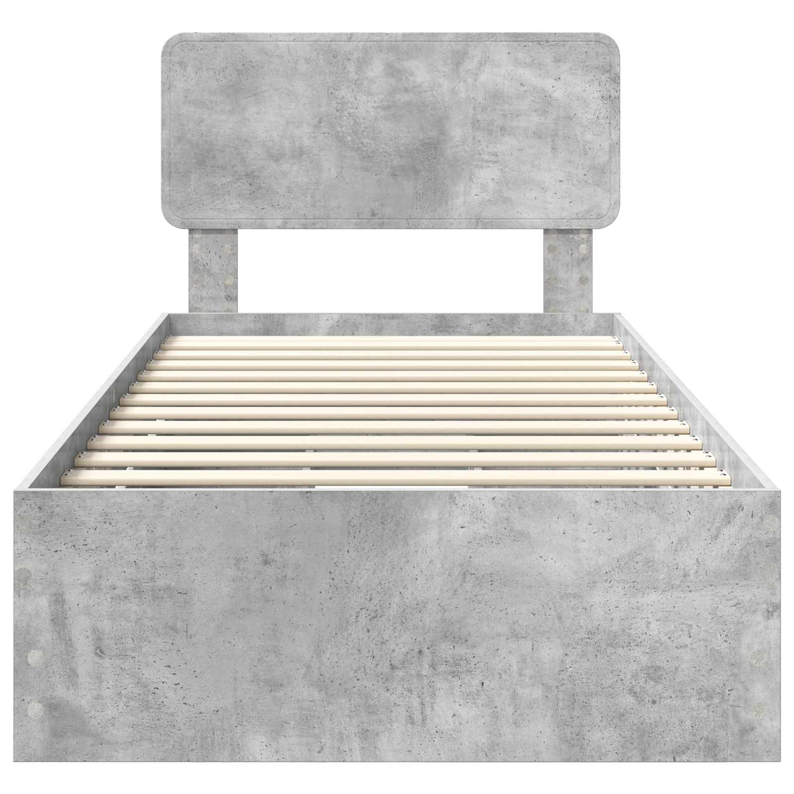 Struttura del letto con cassetto Grigio Cemento 75 x 190 cm | homemem39