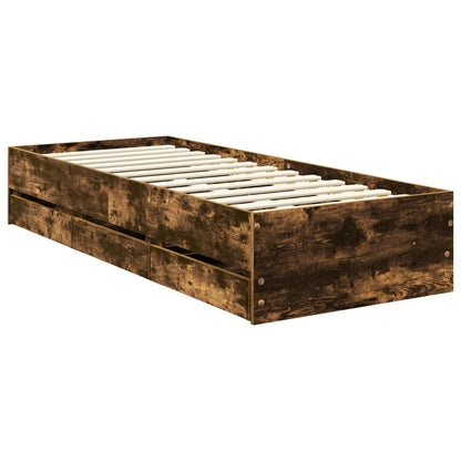 Struttura del letto con cassetto Quercia Affumicata 75 x 190 cm | homemem39