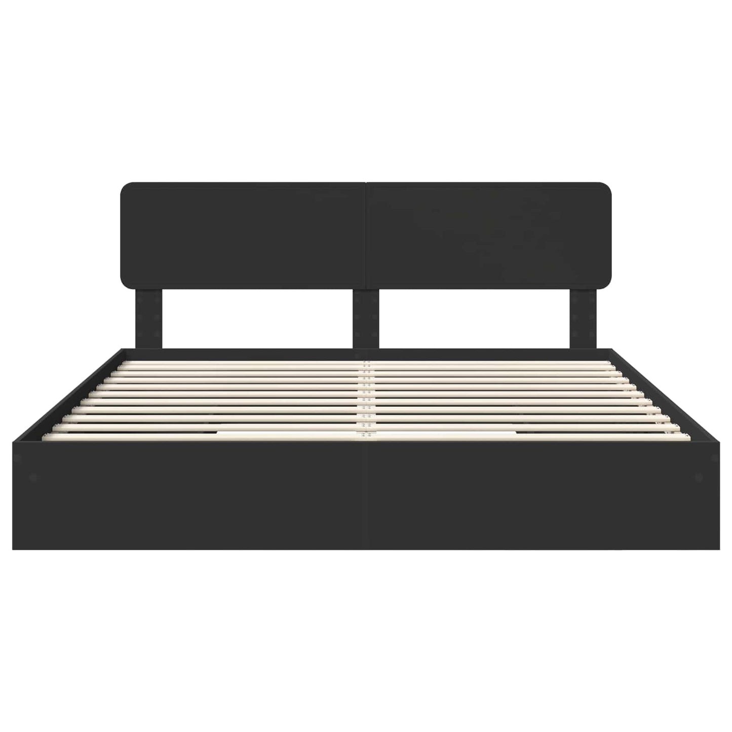 Letto con Contenitore Nero 200 x 200 cm Legno multistrato | homemem39