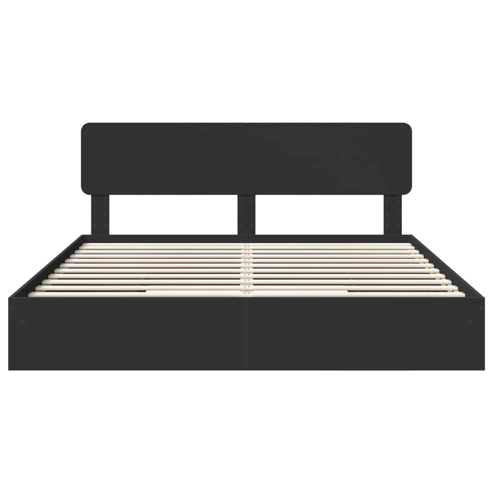 Letto con Contenitore Nero 200 x 200 cm Legno multistrato | homemem39