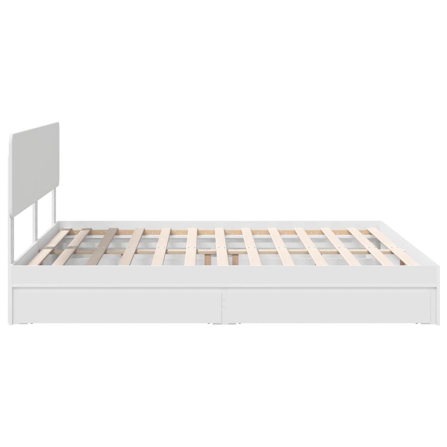 Letto con Contenitore Bianco 180 x 200 cm Legno multistrato | homemem39