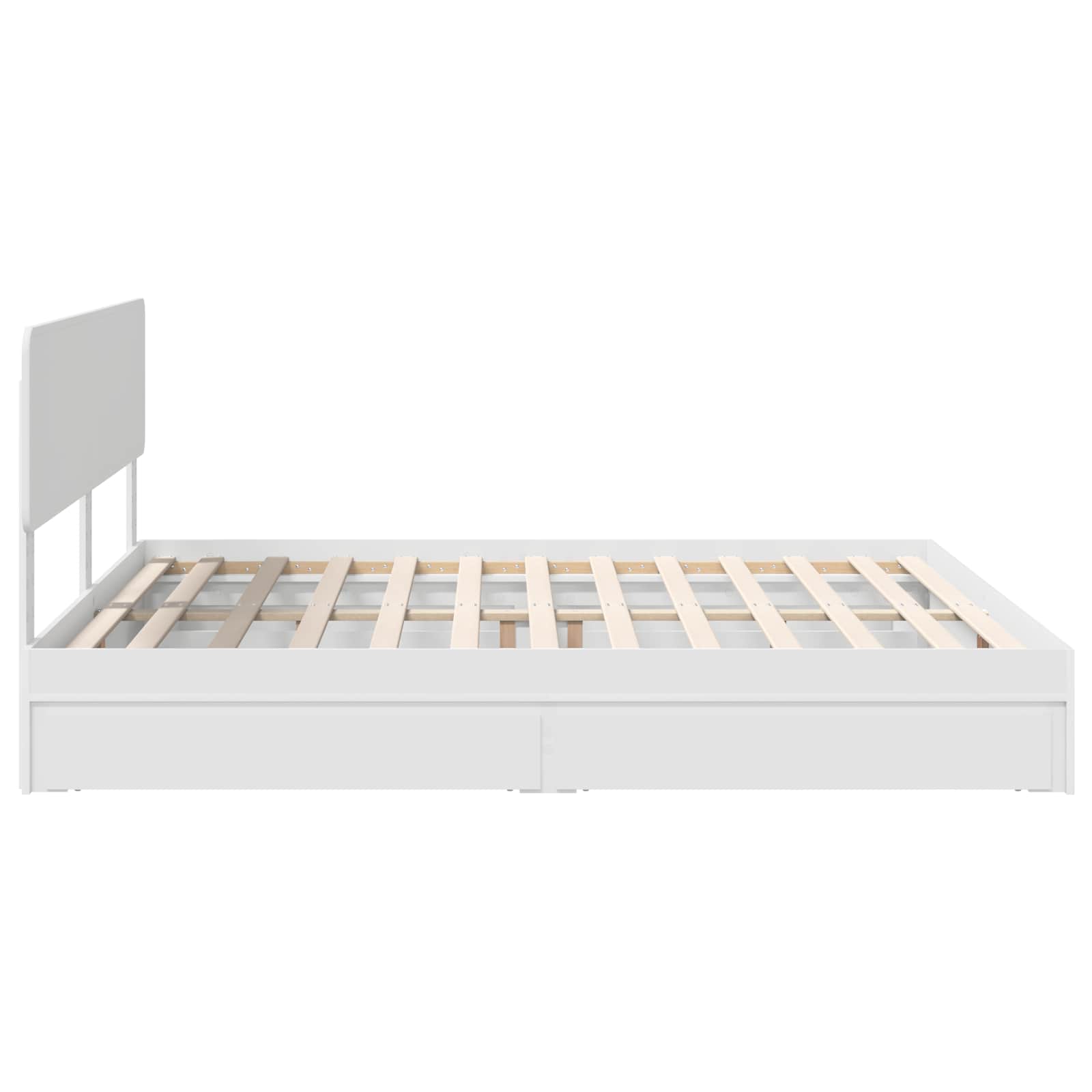 Letto con Contenitore Bianco 180 x 200 cm Legno multistrato | homemem39