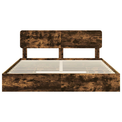 Letto con Contenitore con testiera Rovere fumé 180 x 200 cm | homemem39