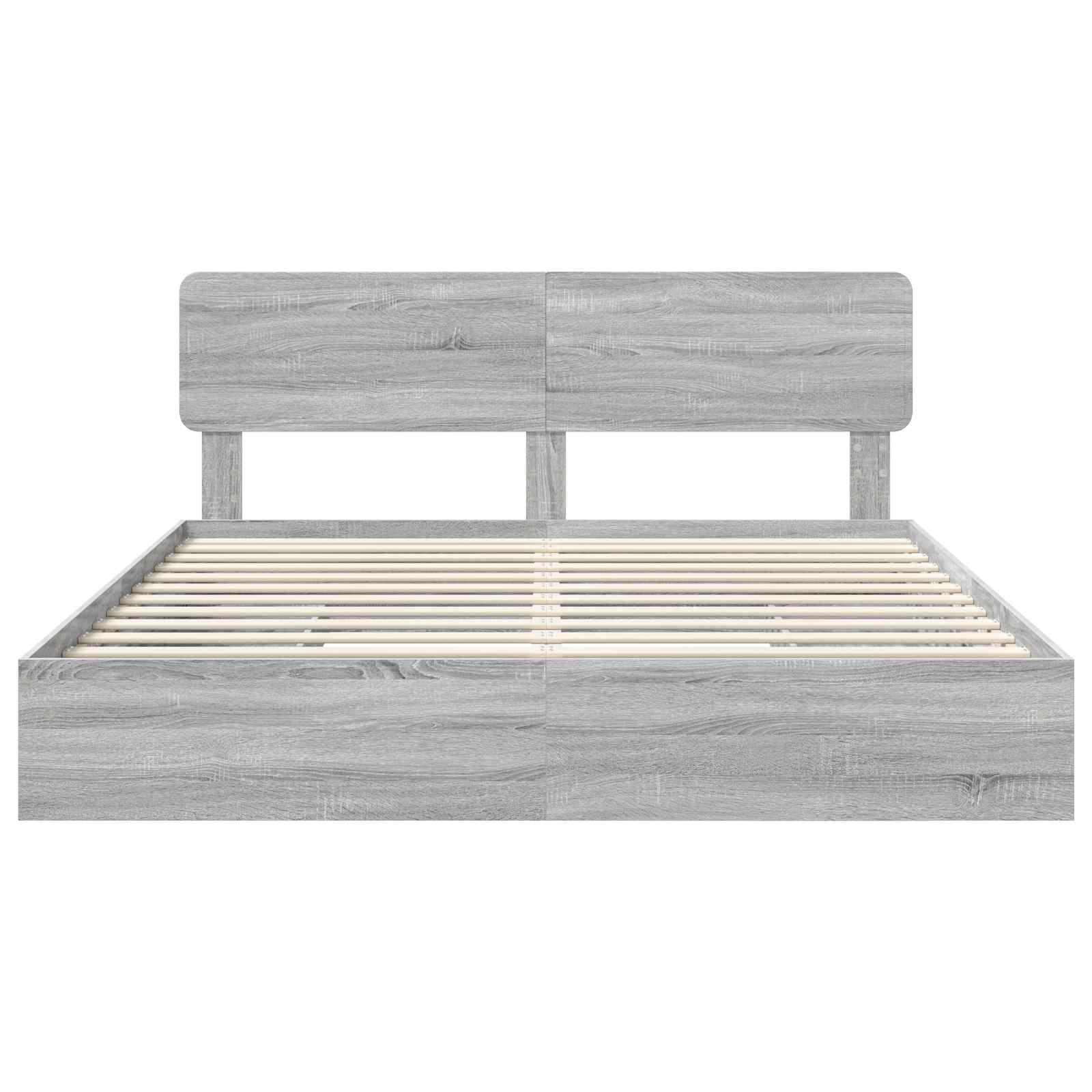 Letto con Contenitore con testiera Grigio Sonoma 180 x 200 cm | homemem39