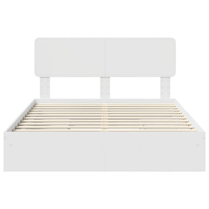Letto con Contenitore Bianco 160 x 200 cm Legno multistrato | homemem39