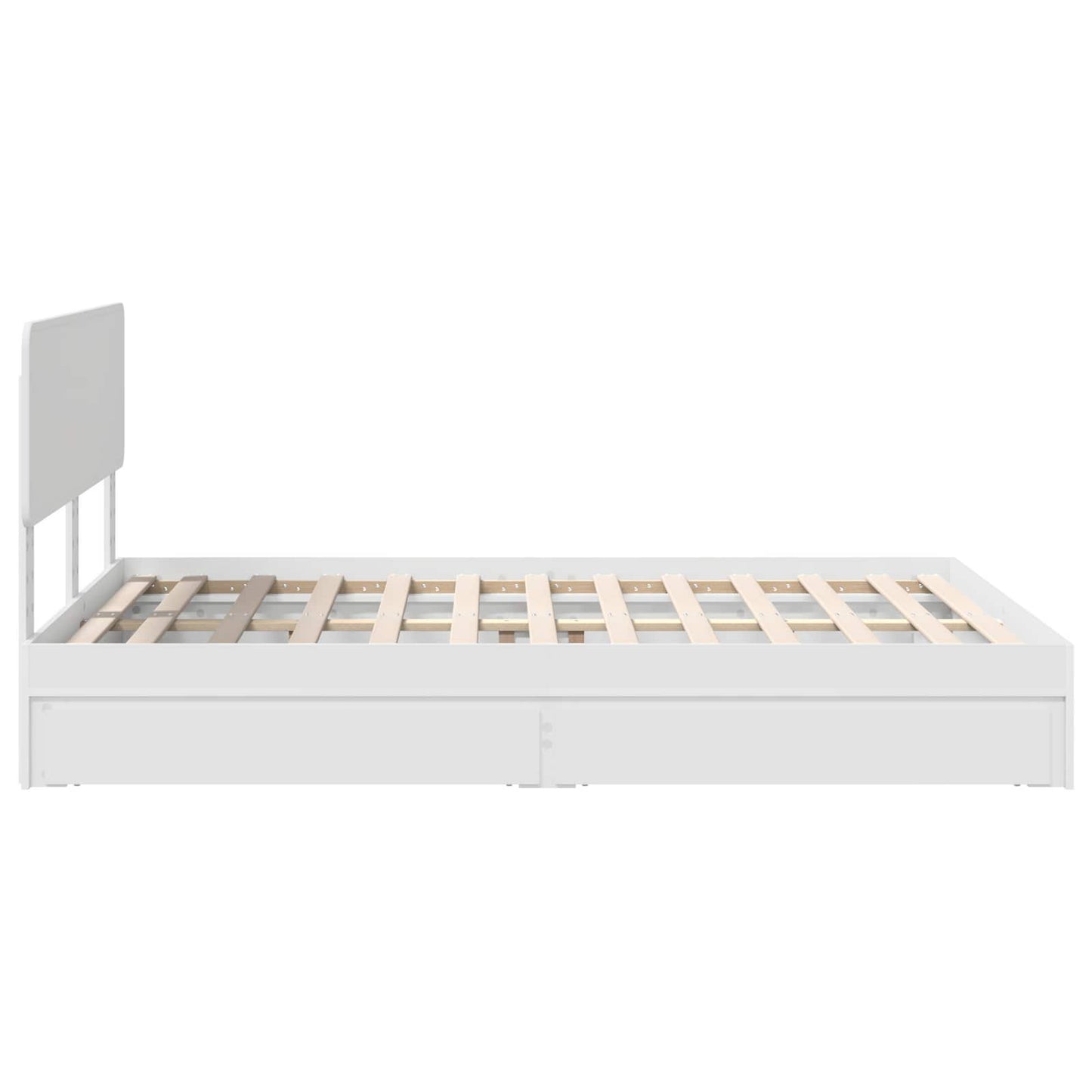 Letto con Contenitore Bianco 160 x 200 cm Legno multistrato | homemem39