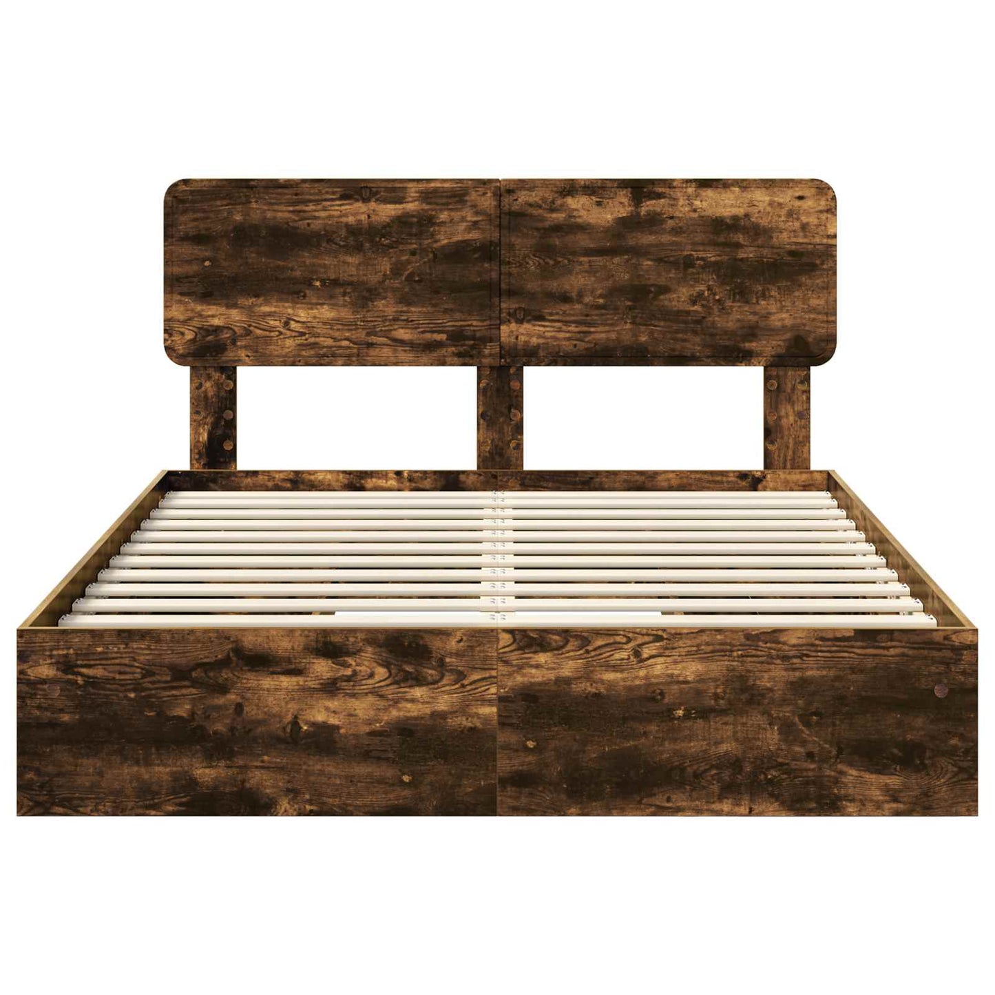 Letto con Contenitore con testiera Rovere fumé 160 x 200 cm | homemem39