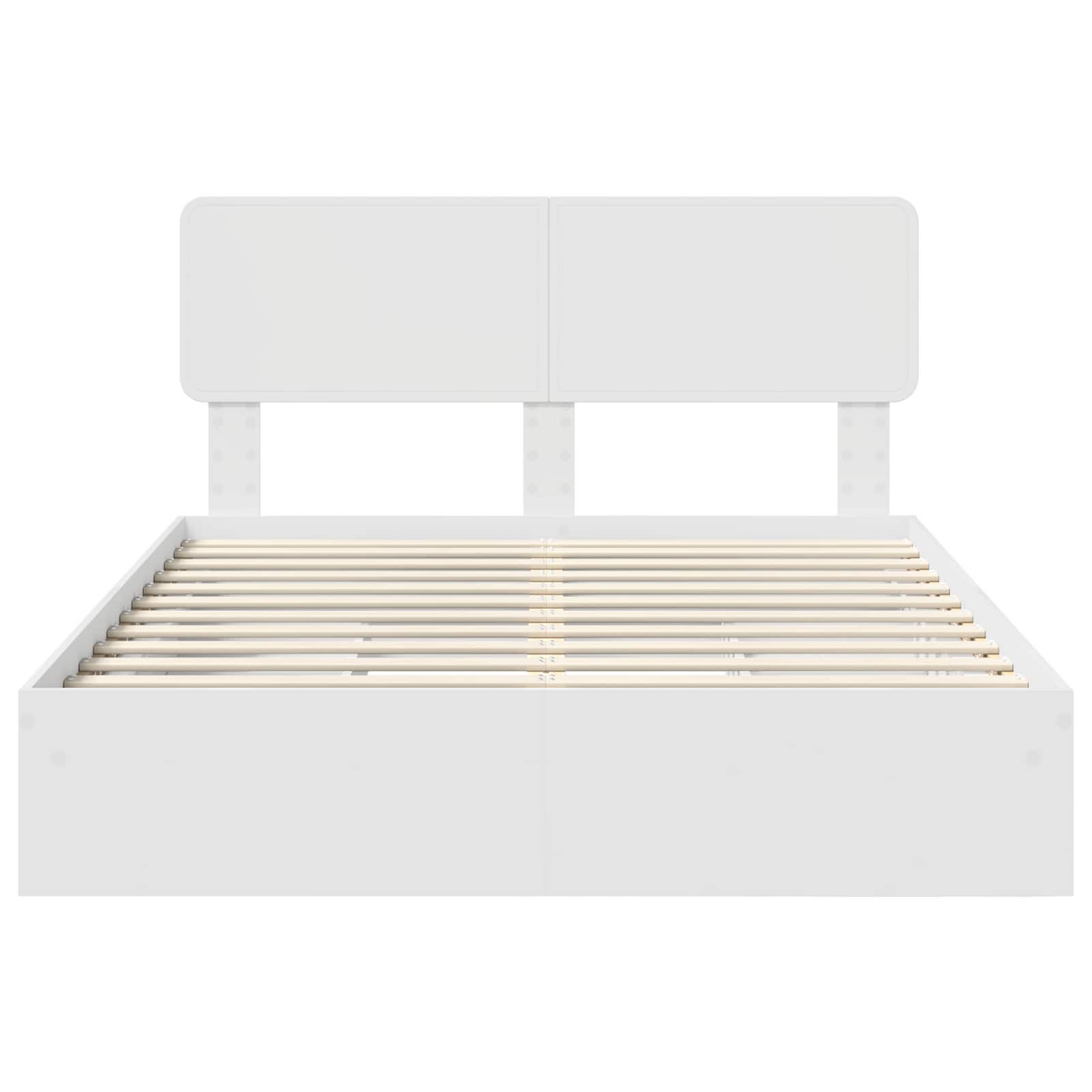 Letto con Contenitore Bianco 140 x 200 cm Legno multistrato | homemem39