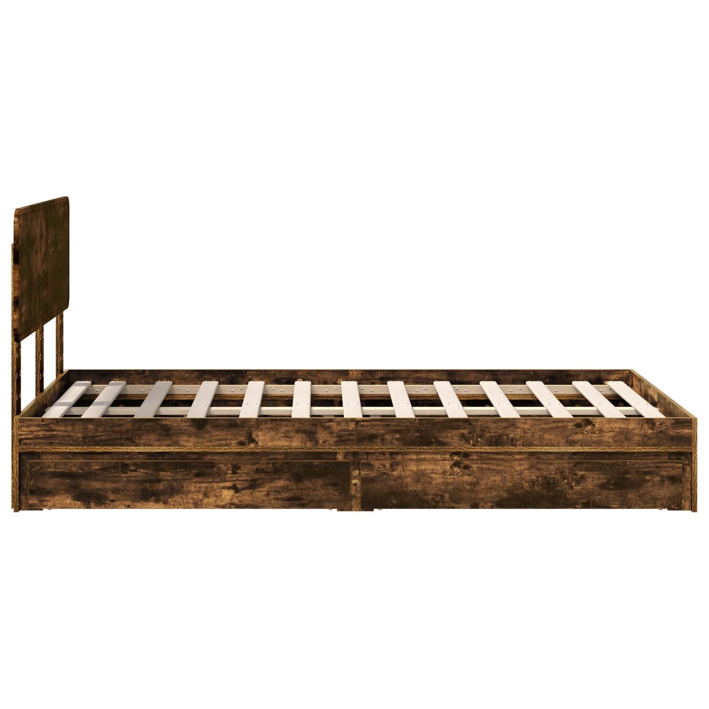 Letto con Contenitore con testiera Rovere fumé 135 x 190 cm | homemem39
