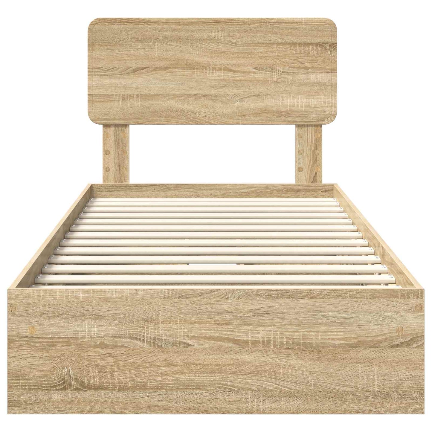 Letto con Contenitore con testiera Rovere Sonoma 90 x 190 cm | homemem39