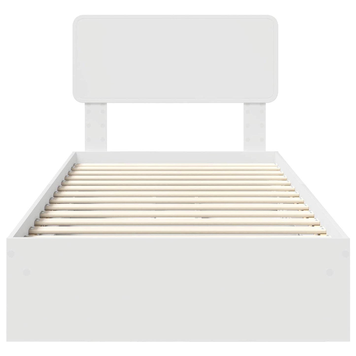 Letto con Contenitore Bianco 75 x 190 cm Legno multistrato | homemem39
