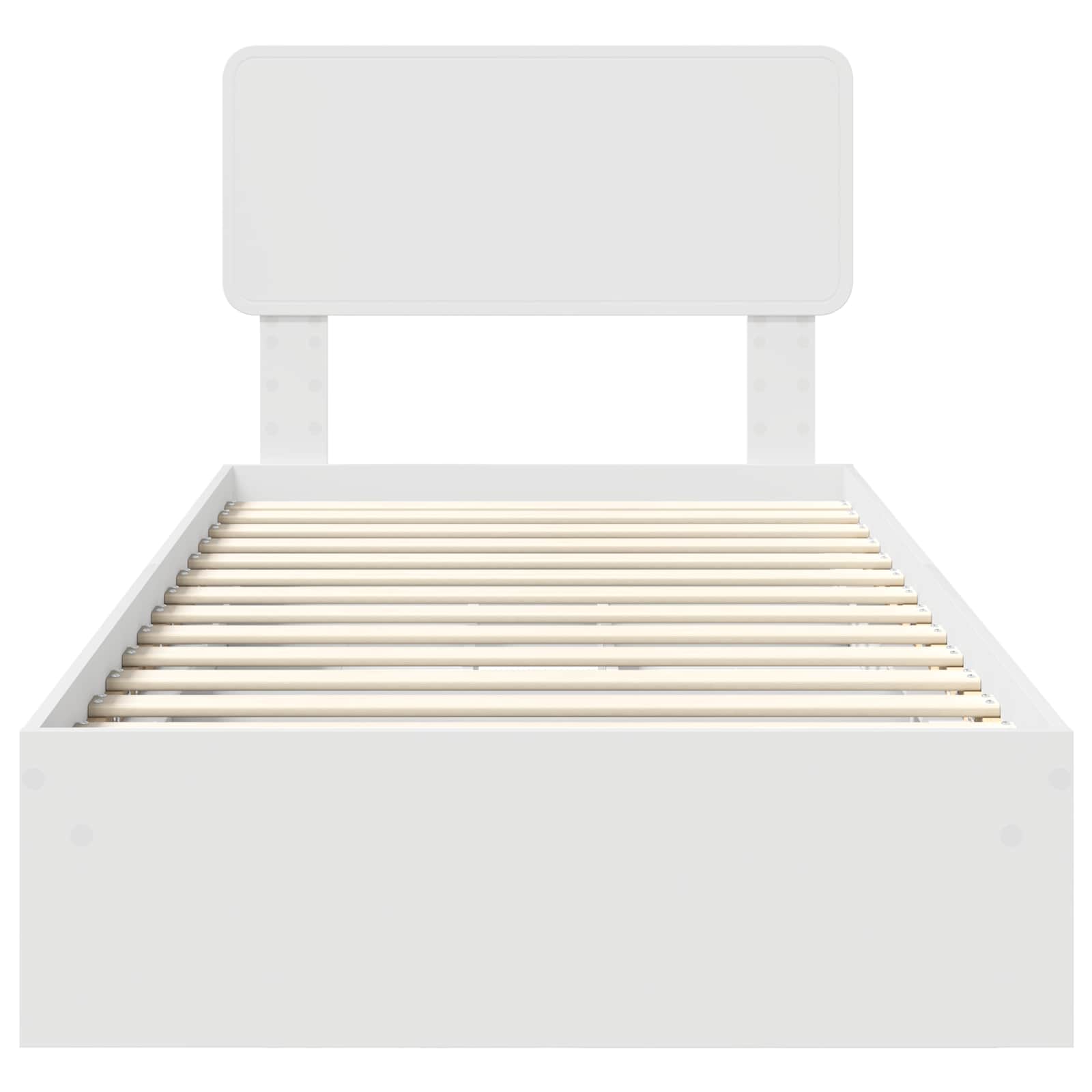 Letto con Contenitore Bianco 75 x 190 cm Legno multistrato | homemem39