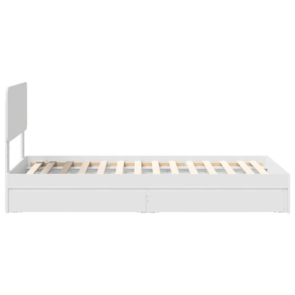 Letto con Contenitore Bianco 75 x 190 cm Legno multistrato | homemem39