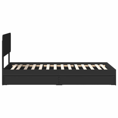 Letto con Contenitore Nero 75 x 190 cm Legno multistrato | homemem39